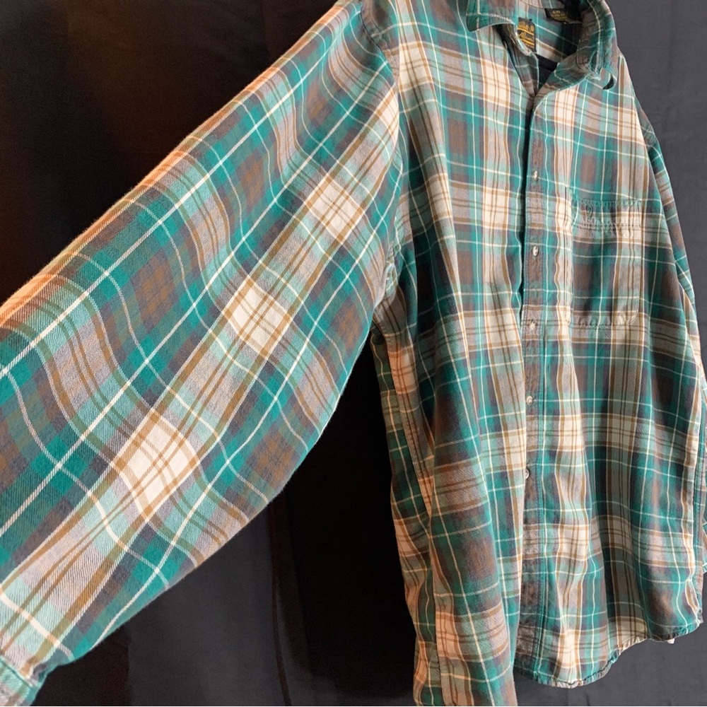 Eddie Bauer Cotton Bainbridge Flannel Men’s Button Up Long Sleeve, size XL - Picture 7 of 10